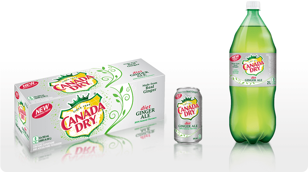 Diet Ginger Ale Lemonade (1002x560), Png Download