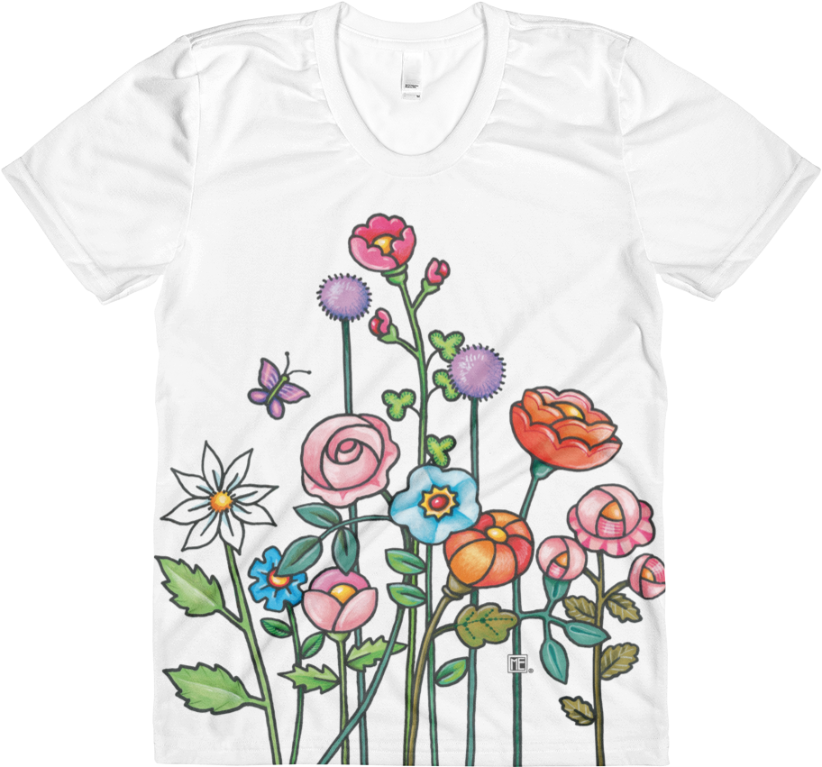 "flower Garden" T-shirt - Tulip (1000x1000), Png Download