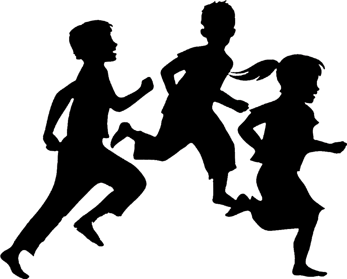 Children Ministry - Children Running Silhouette (1145x952), Png Download