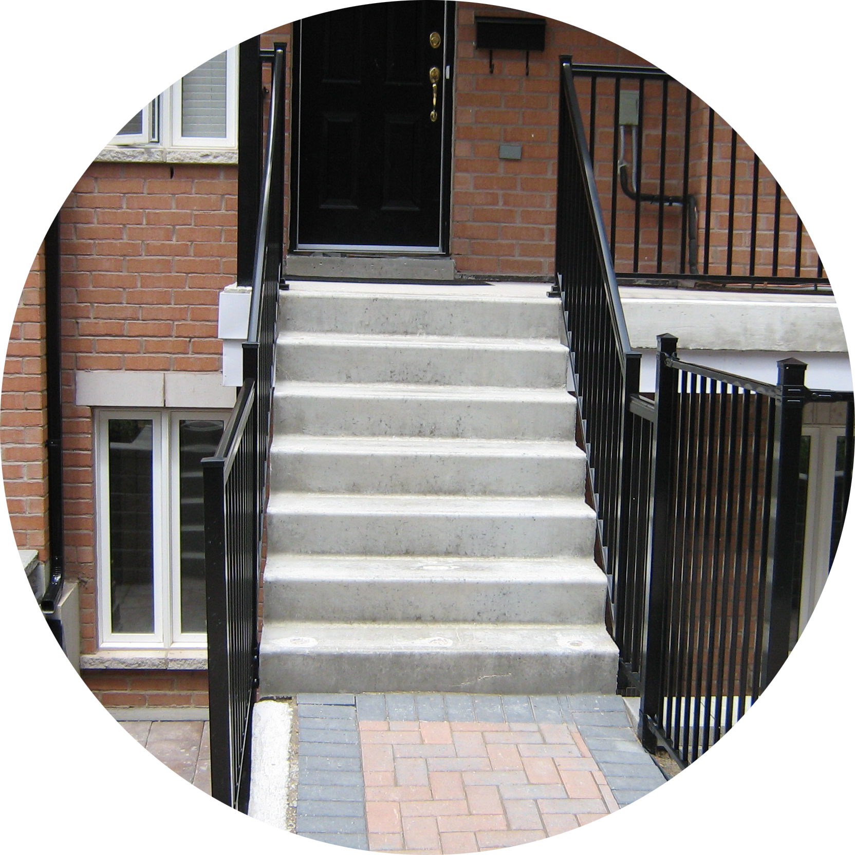 Precast Concrete Steps In Front Of Townhouse - Stairs (1664x1664), Png Download