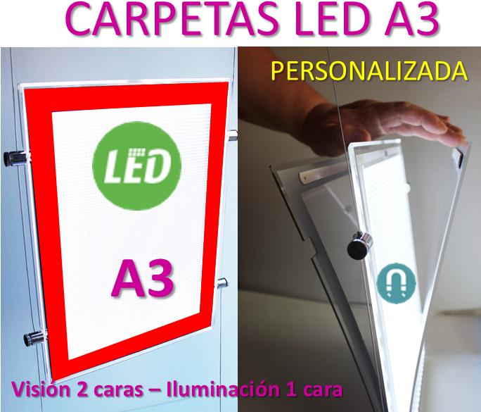 Carpetas A3 Led En 1 Cara - Poster (702x642), Png Download