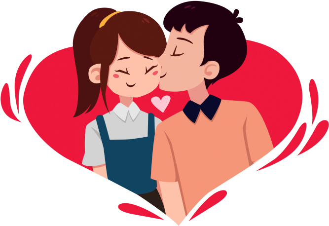 Valentine Day Couple Png (715x715), Png Download