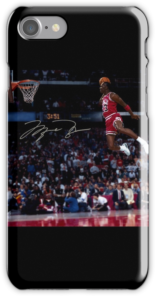 Michael Jordan Slam Dunk 2 Iphone 7 Snap Case - Michael Jordan Free Throw Dunk (750x1000), Png Download