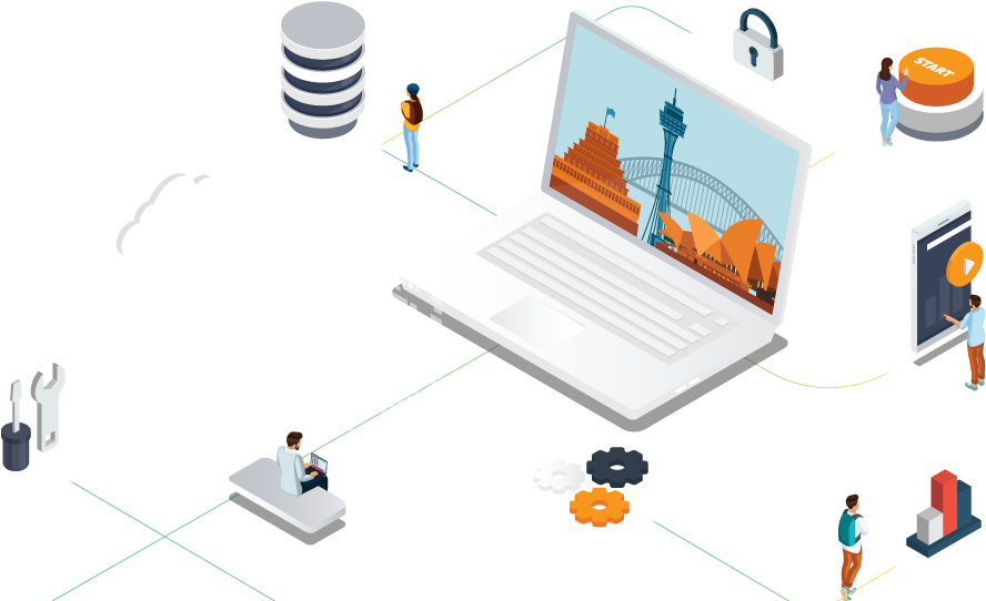 Aws Quick Start - Diagram (1358x576), Png Download