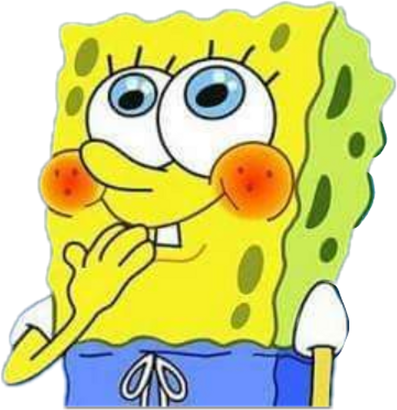 Bobesponja Sticker - Sponge Bob Blush (1024x1858), Png Download
