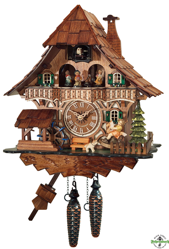 Cuckoo Clock Quartz Chalet - Cuckoo Clock 1 Day Vs 8 Day (650x956), Png Download