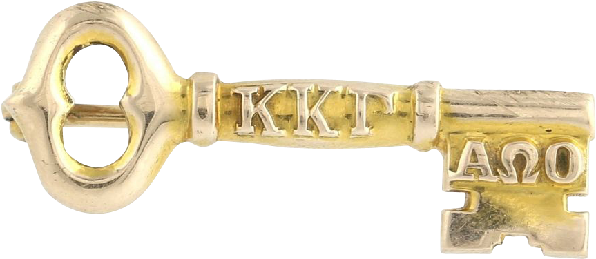 Vintage Kappa Kappa Gamma Sorority Key Pin C - Kappa Pin (862x862), Png Download