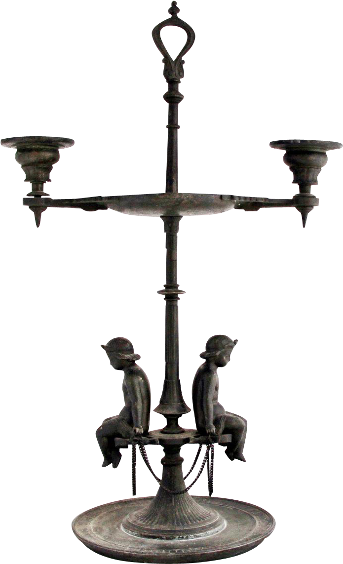 Antique French Candelabra Chandelier Art Nouveau Rustic - Candle (1141x1141), Png Download