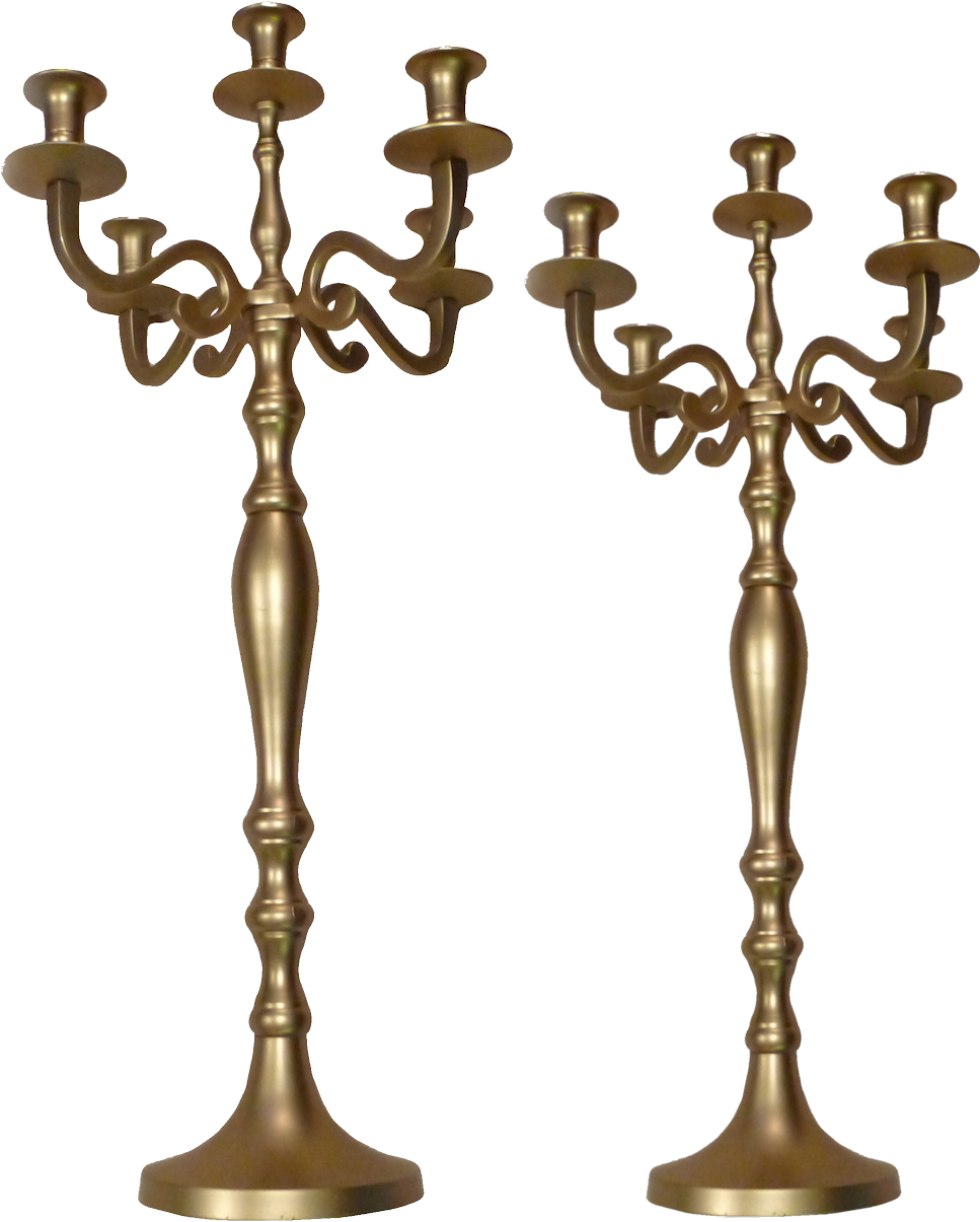 Gold Candleabra 75cm 95cm - Antique (1290x1290), Png Download