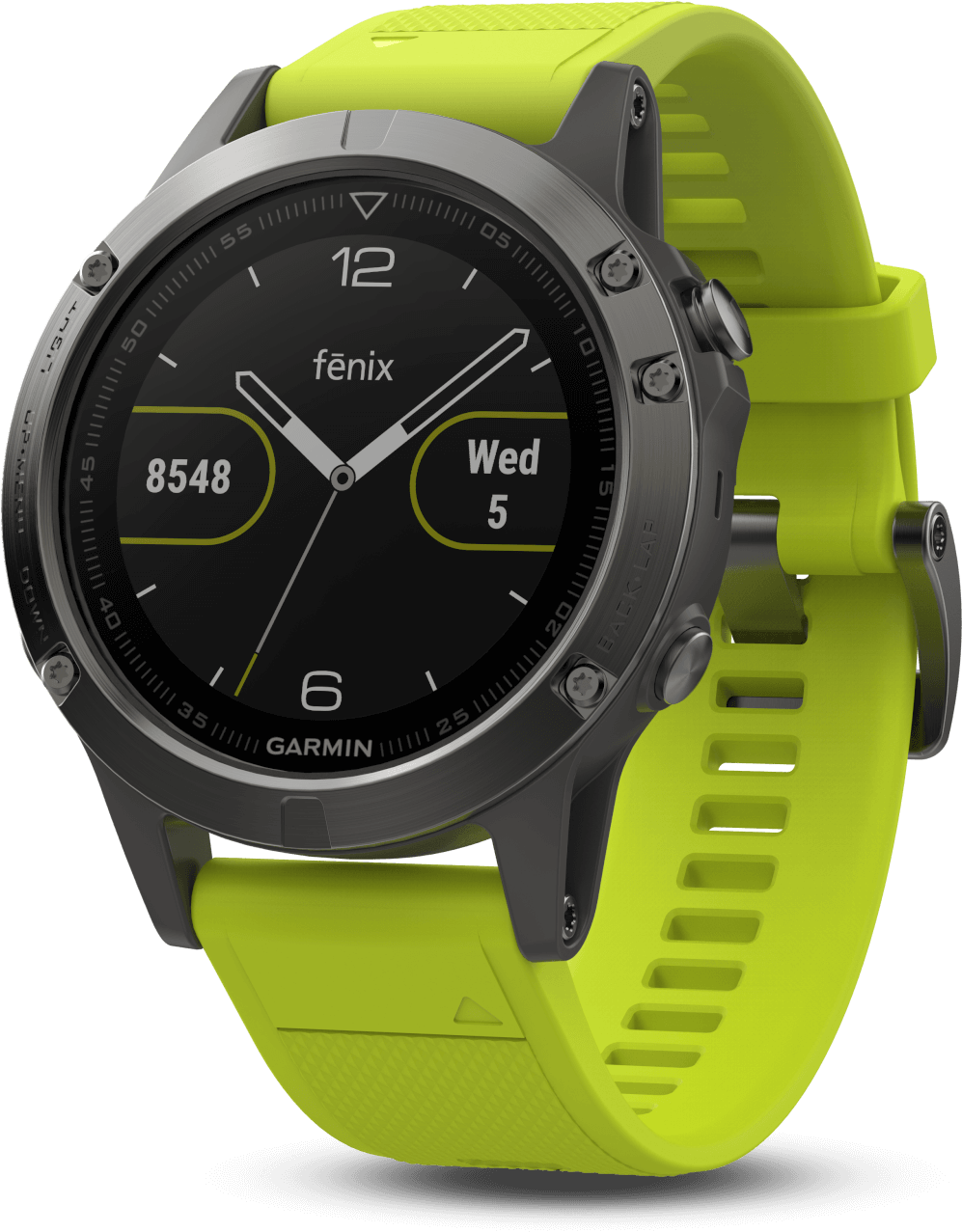 Next - Garmin Fenix 5 Yellow (2048x1409), Png Download