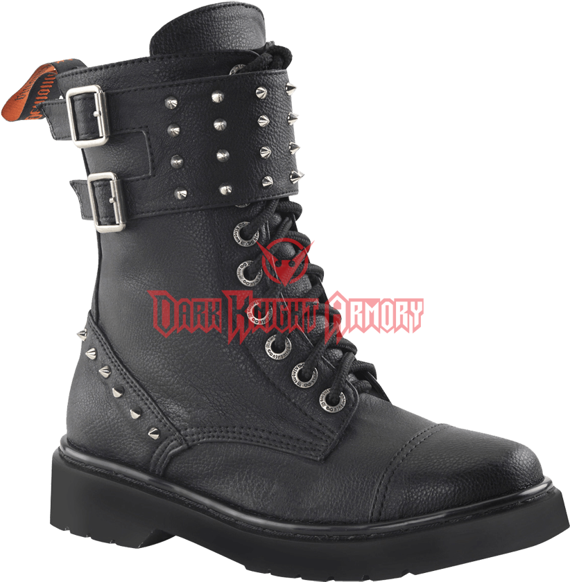 Spiked Combat Boots (839x839), Png Download