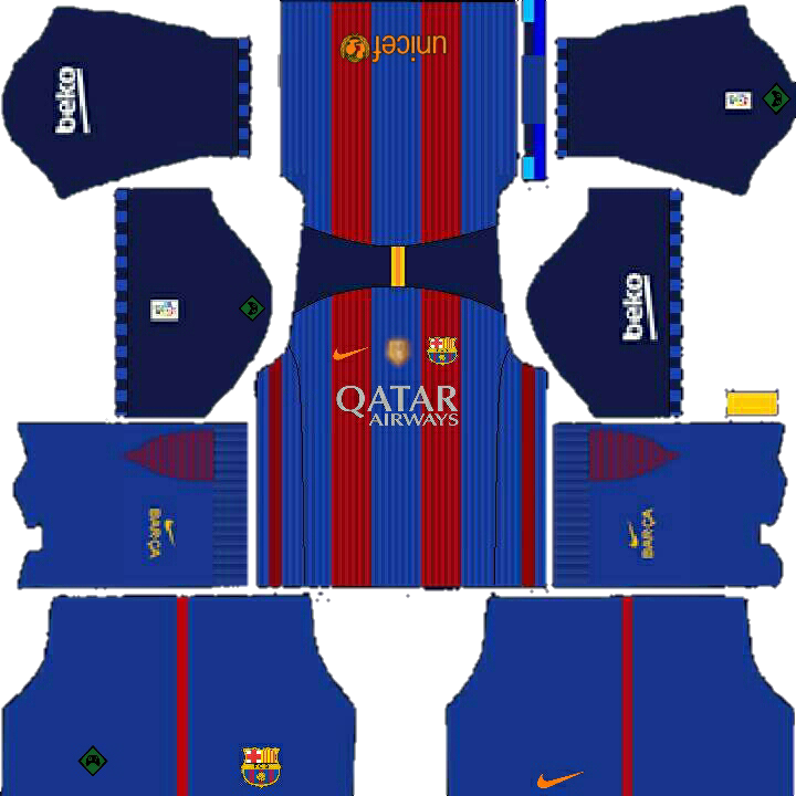 Casa - Uniforme Do Barcelona Dream League Soccer 2017 (720x720), Png Download