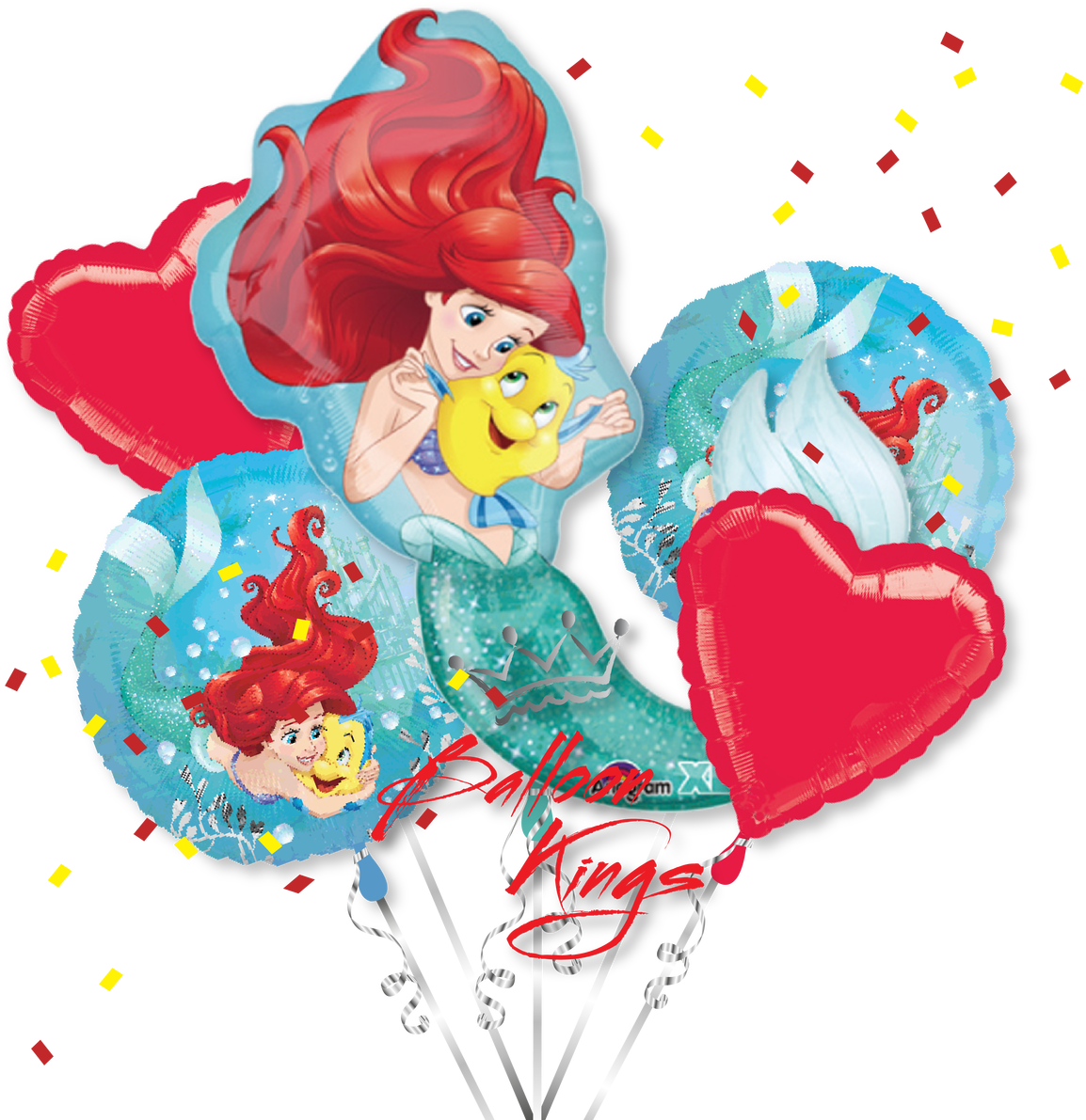 Little Mermaid Ariel Bouquet - Ariel Balloons (1280x1280), Png Download