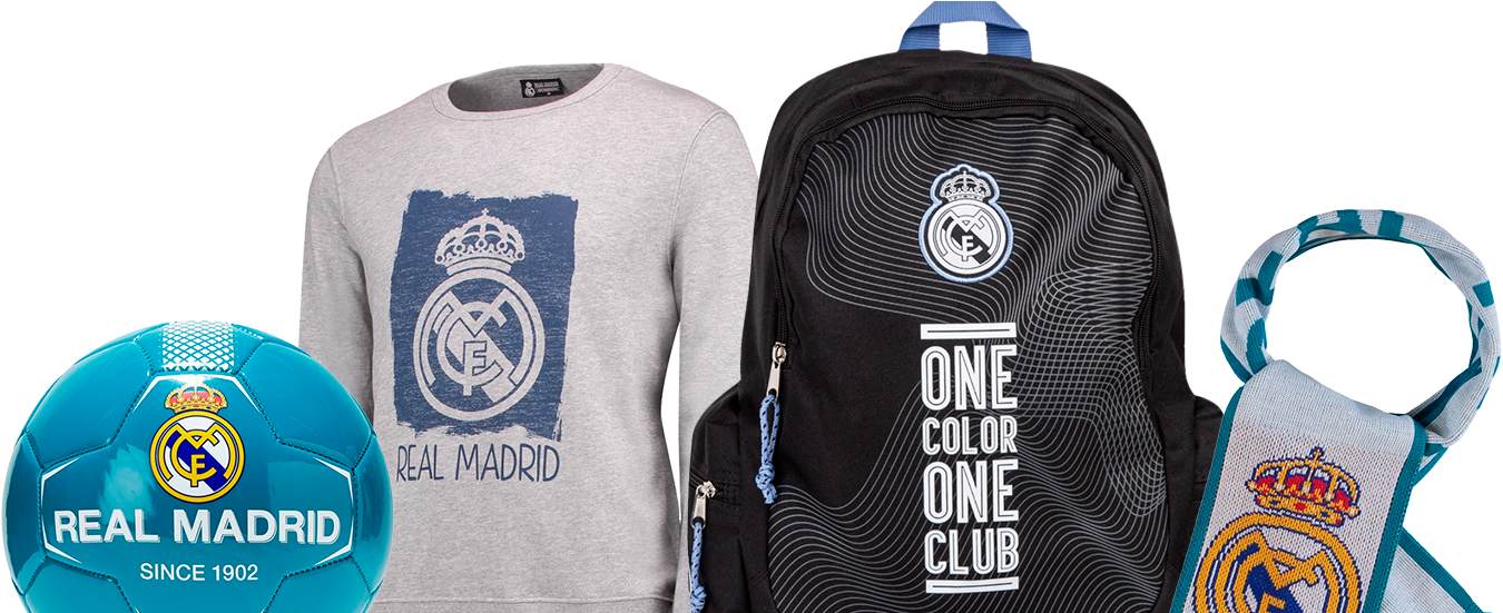 Top Selling Licensed Products By Market - Productos Real Madrid (1600x550), Png Download