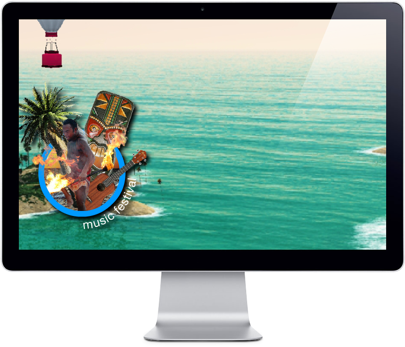 Jim Beam Island - Led-backlit Lcd Display (978x777), Png Download