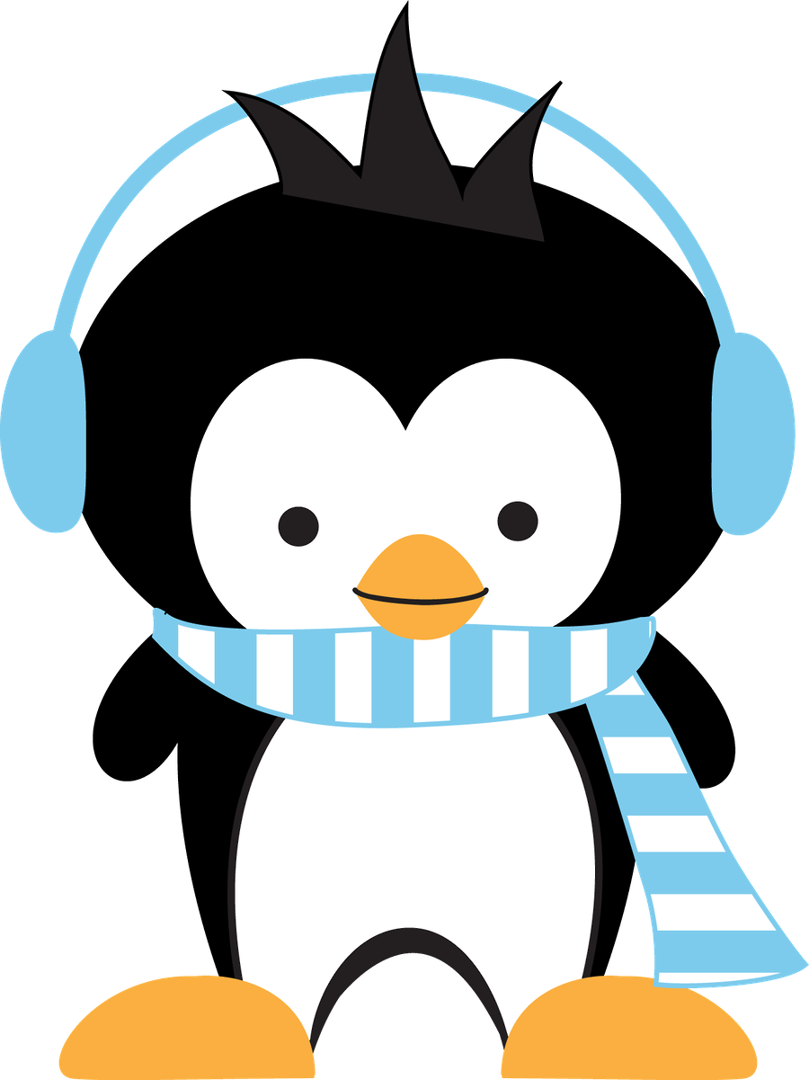 Penguin Clip Art Car - Cute Winter Penguin Clipart (900x1201), Png Download