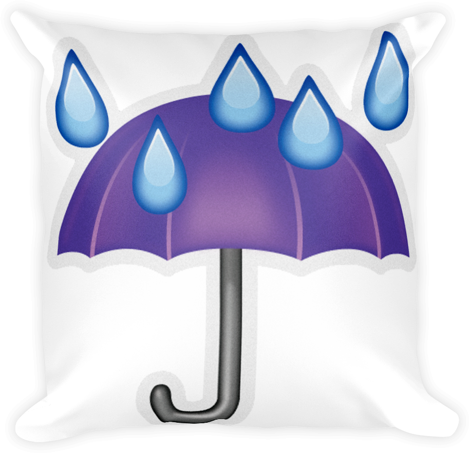 Emoticones De Whatsapp Lluvia (1000x1000), Png Download