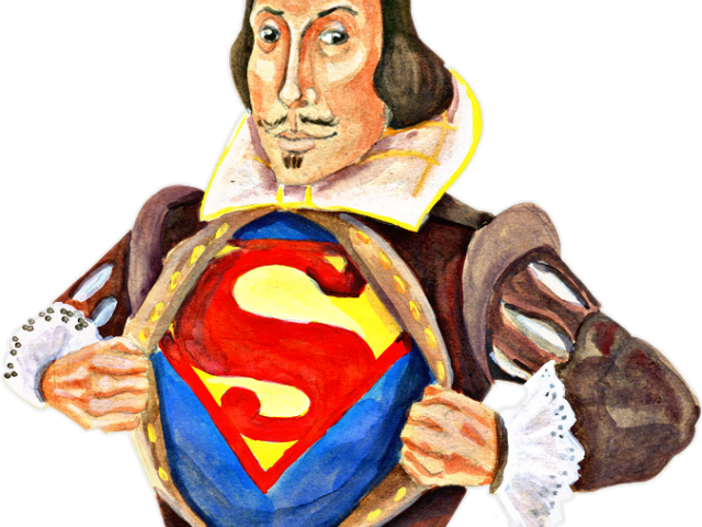 Superman Clipart Picsart Png - Shakespeare Png (640x480), Png Download