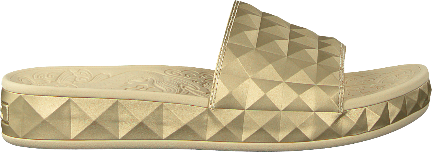 Gold Ash Flip Flops Splash - Leather (1500x542), Png Download