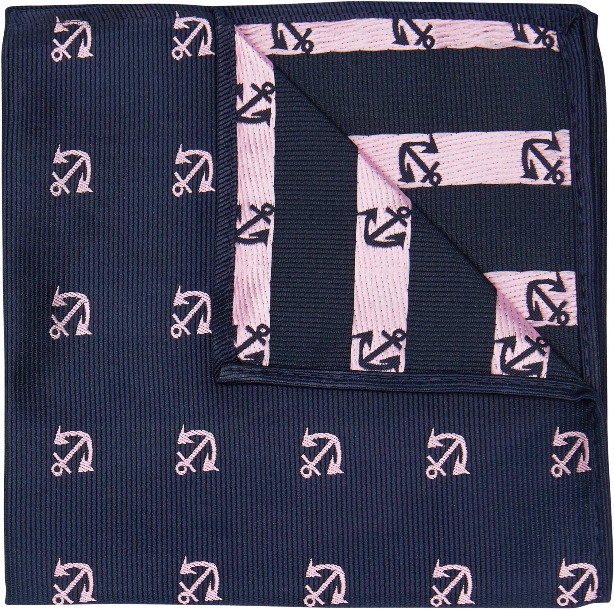 Dark Blue Ahoy Anchor Pocket Square - Patchwork (3000x3000), Png Download