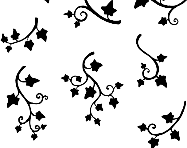 Drawn Ivy Vine Pattern - Ivy Silhouette (640x480), Png Download