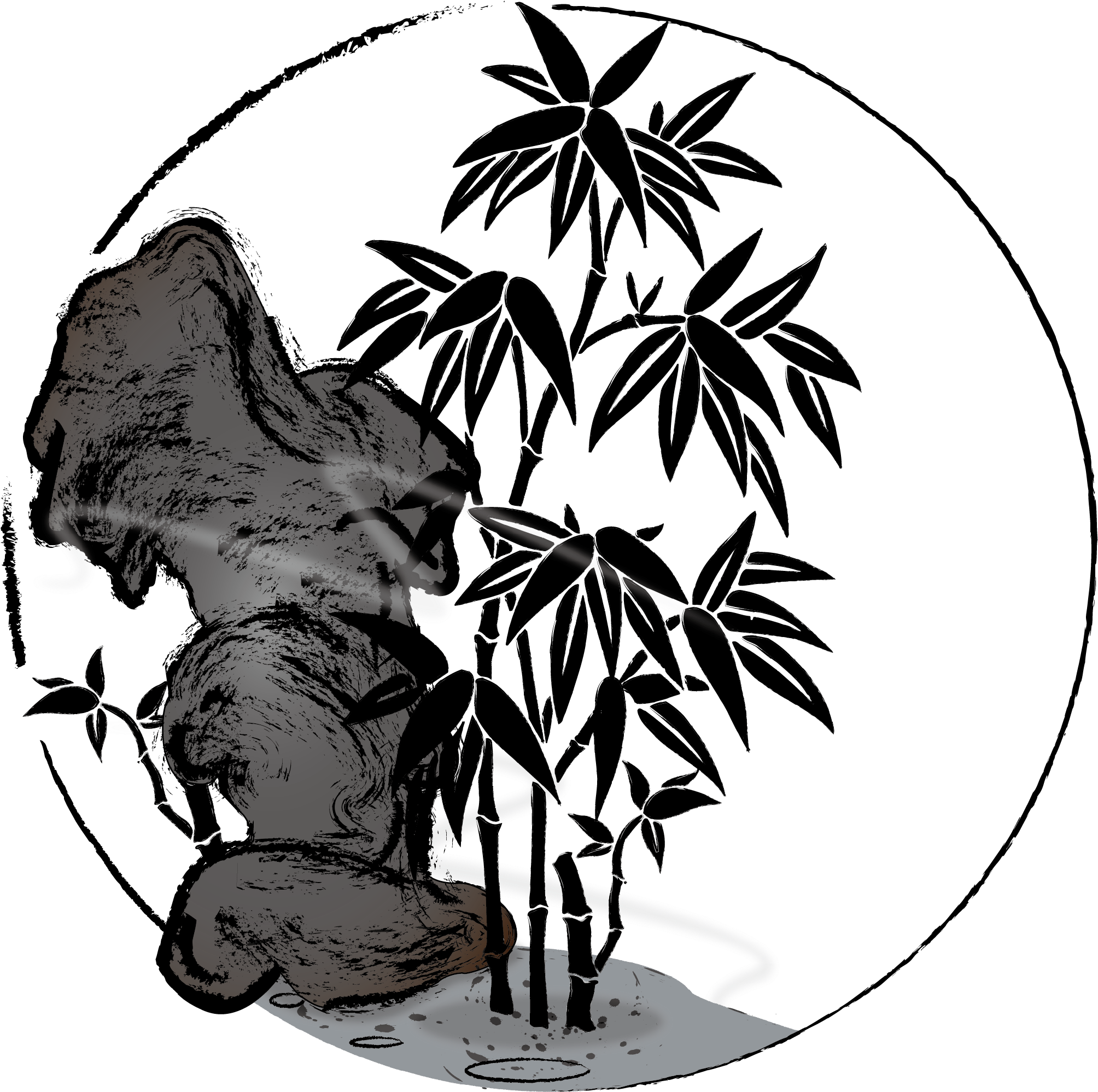 مرسومة باليد الحبر الخيزران النبات صورة متجهة - Wall Decal (2007x2032), Png Download