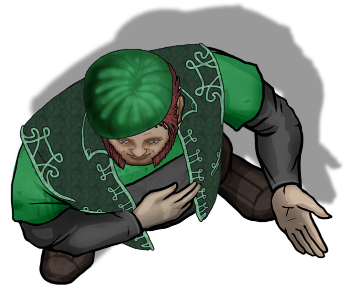 Townsfolk Merchant 02 Xhi - Cartoon (700x694), Png Download