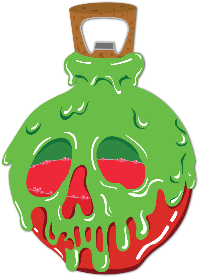 Poison Apple Bottle Opener - Wicked Witch With Poison Apple Png (1000x1000), Png Download