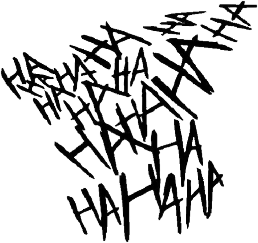 Joker Suicidesquad Hahaha Freetoedit - Joker Hahaha (1024x967), Png Download