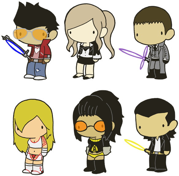Lil' No More Heroes - Cartoon (600x600), Png Download