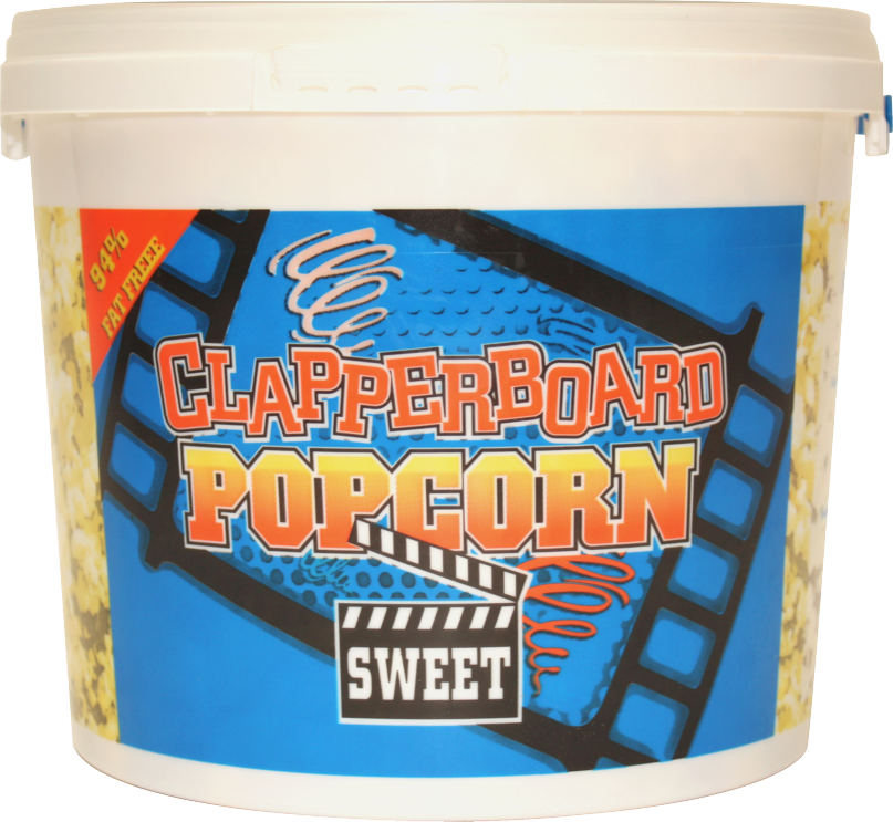 Con 123 Clapperboard Popcorn 300g - Box (807x743), Png Download