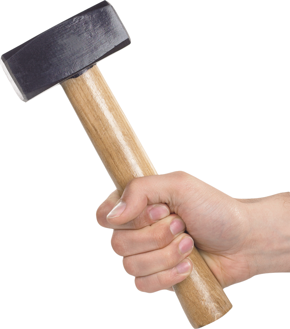 Download Transparent Png - Hand Hammer Png (954x1083), Png Download