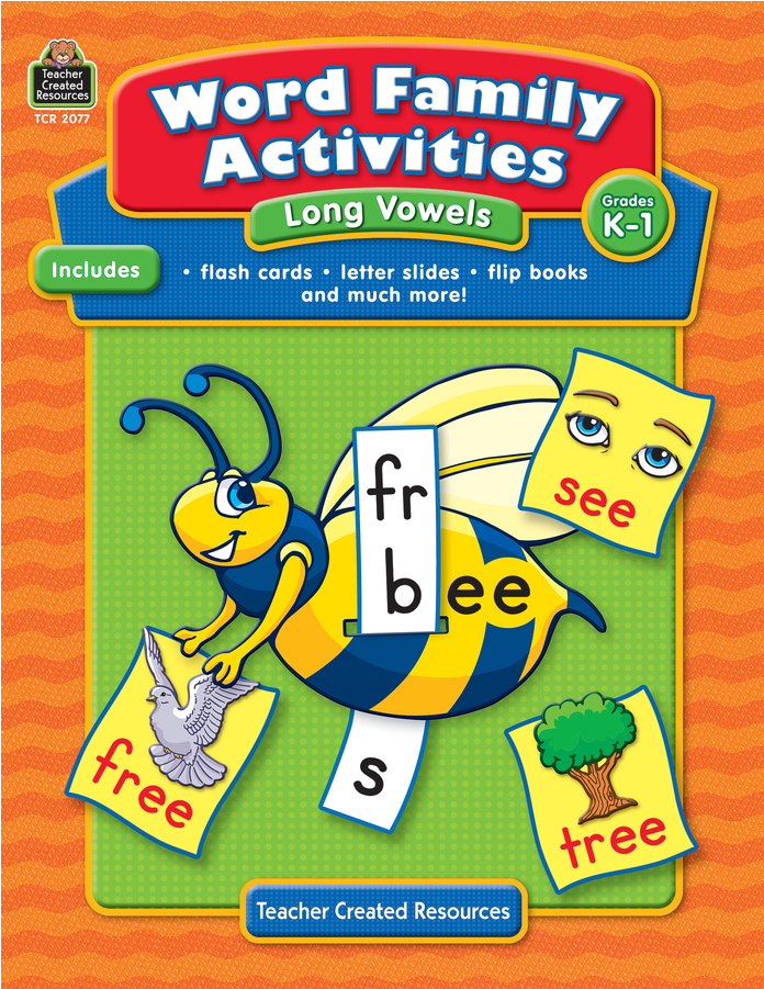 Tcr2077 Word Family Activities - Vowel Length (900x900), Png Download
