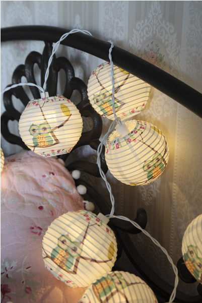 Light Chain Paper Lanterns - Lampshade (600x600), Png Download