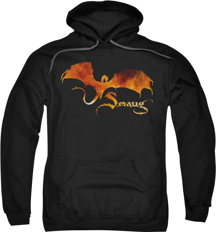 Smaug On Fire Hoodie - Sweatshirt (811x811), Png Download
