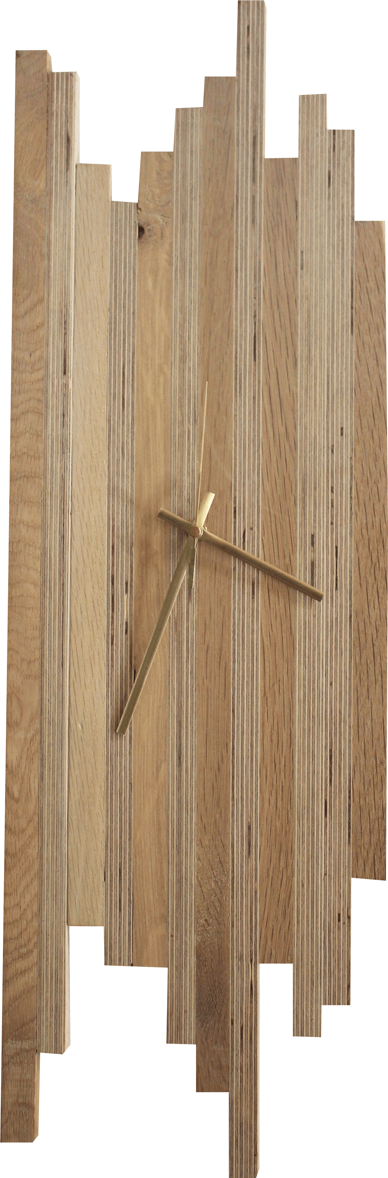 Straight Up Birch & Oak Clock (3456x5184), Png Download