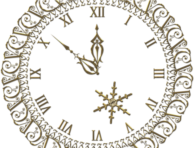 Steampunk Clipart Gold Clock - New Year Tubes Psp (640x480), Png Download