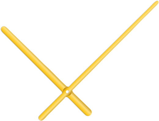 Gold Aluminum Clock Hands 158 Mm - Circle (1000x773), Png Download