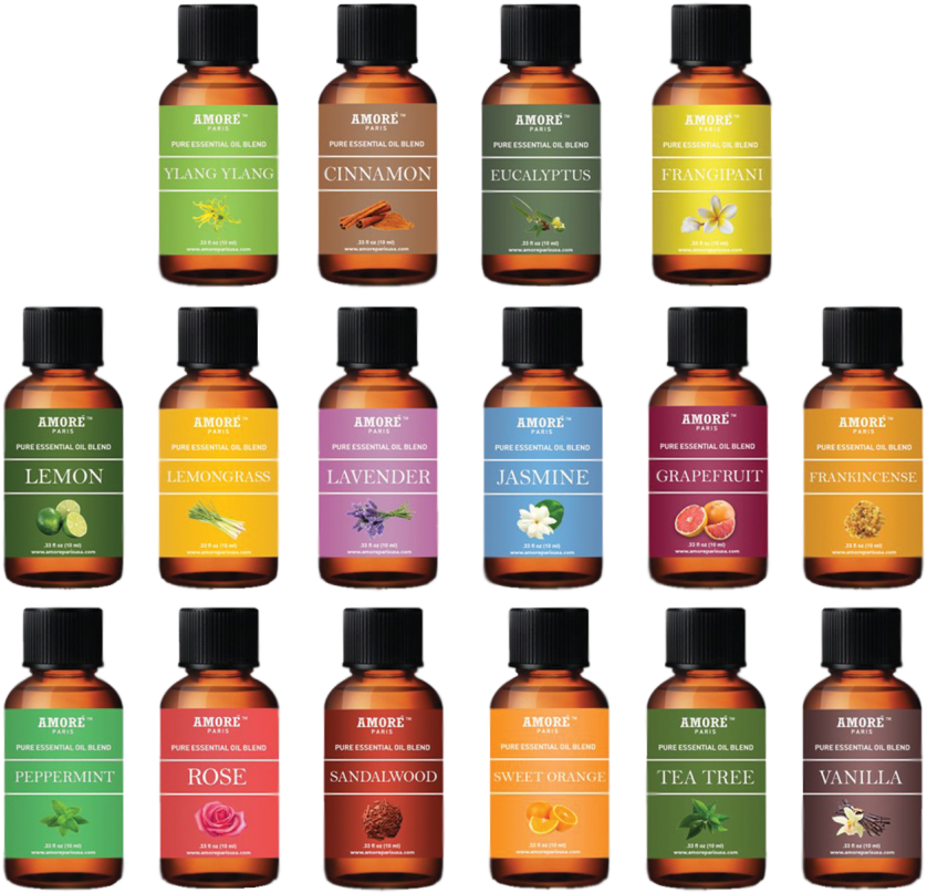 Download Amore 16pack High Grade Essential Oils Glass Bottle Full