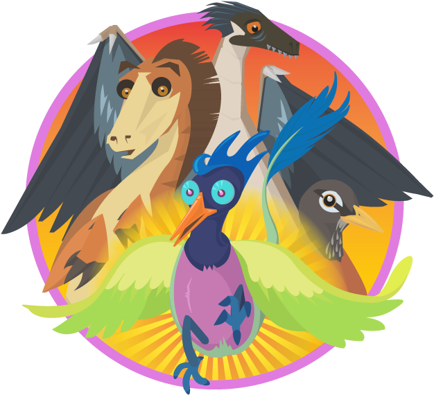 Flap To The Future Tawa, Microraptor, Robin, And Future - Bird (875x597), Png Download