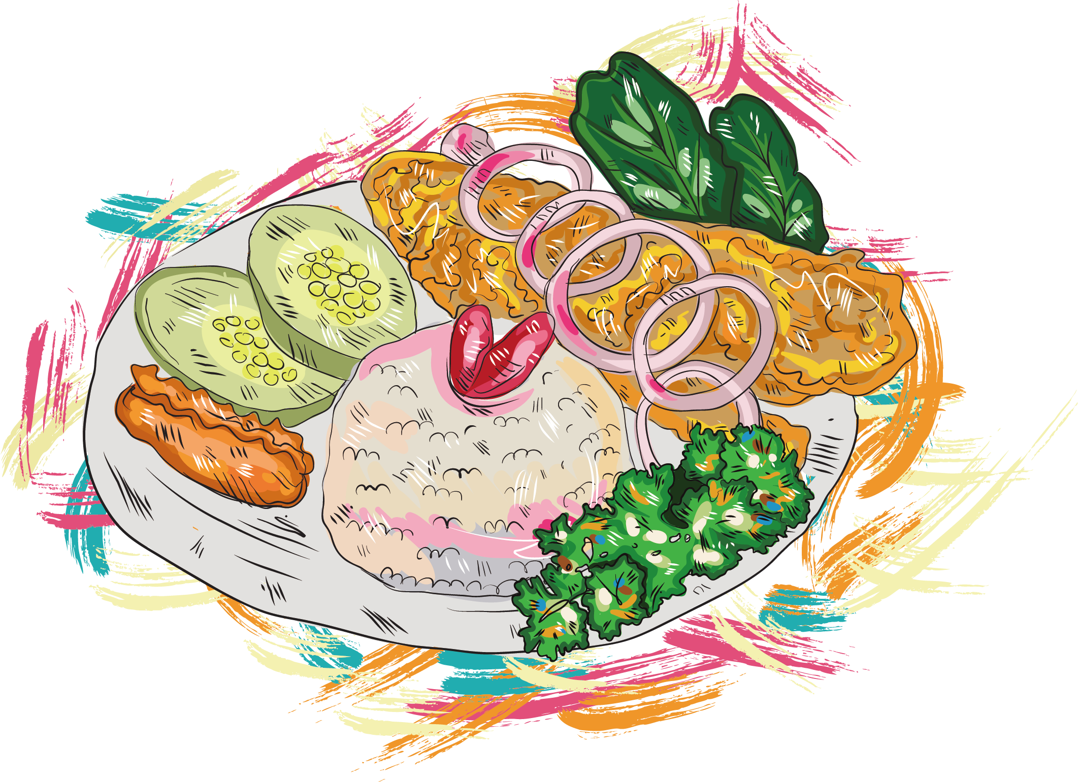 Banner Black And White Stock Hot Pot Empanada Western - Illustration (2123x1541), Png Download
