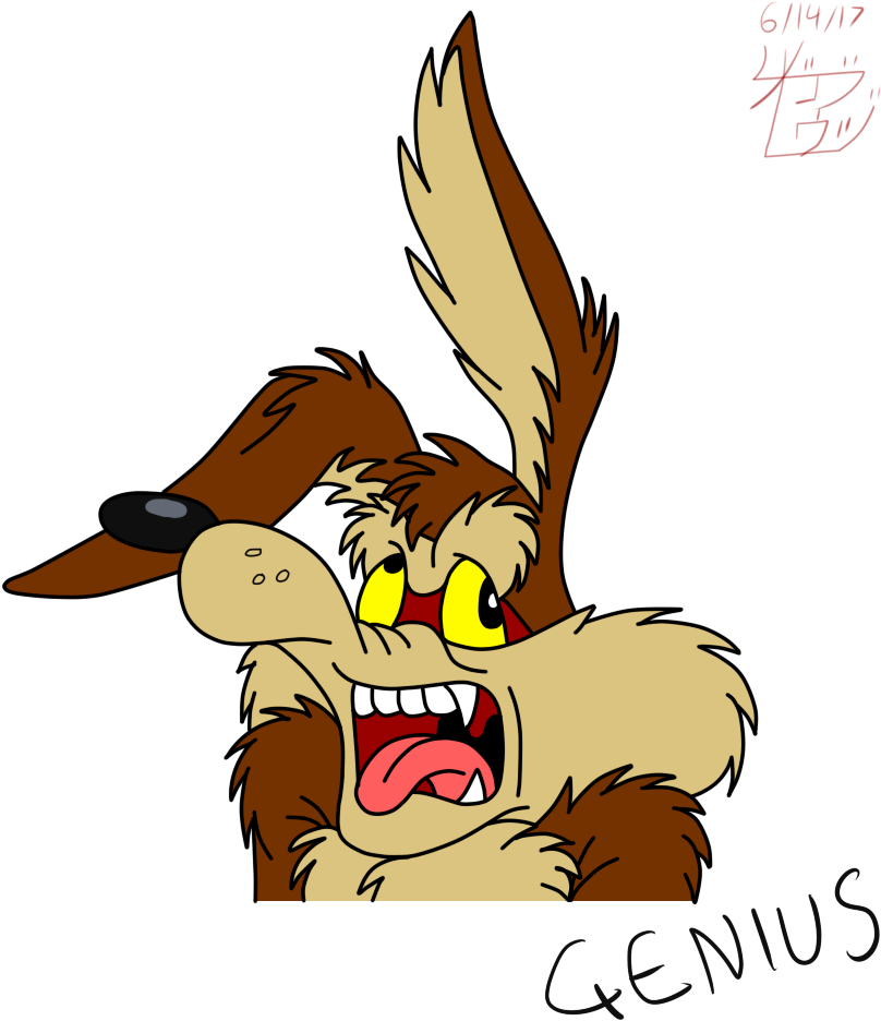 Featured In The Following Folders - Wile E Coyote Genius Jpg (840x950), Png Download