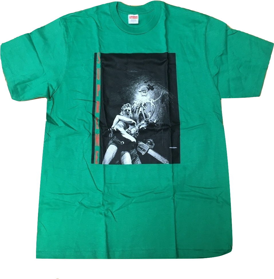 Supreme Horror Texas Chainsaw Tee - Active Shirt (975x1023), Png Download