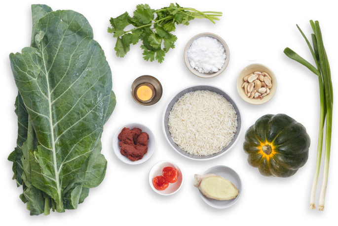 Stuffed Squash & Spicy Red Curry With Collard Greens - Superfood (700x477), Png Download