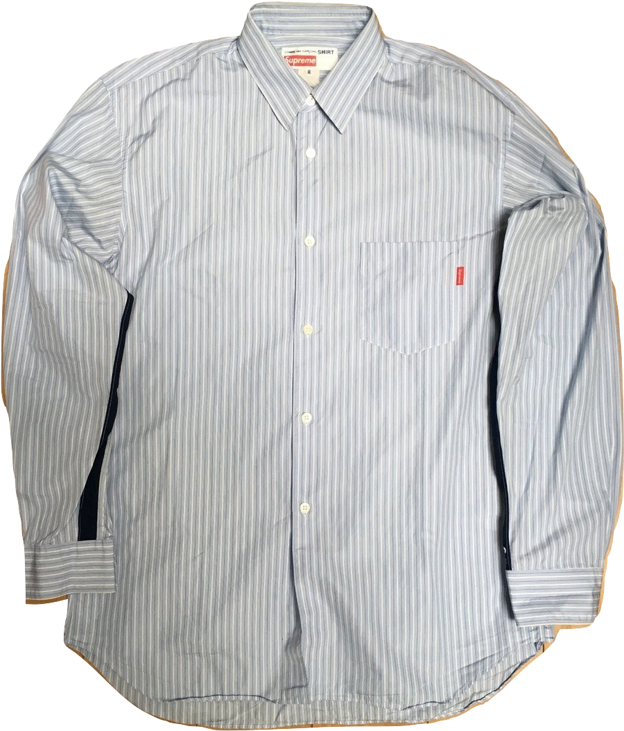 Supreme X Commes Des Garcon Button Down Shirt - Button (1156x1156), Png Download