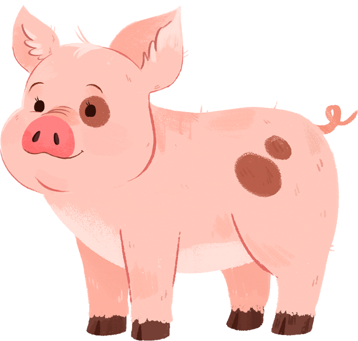 Schweinchen Kinder (728x693), Png Download