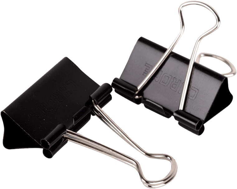 Chrome Binder Clip 32mm (12pc Box Of 6) - Pinzas De Oficina (832x832), Png Download