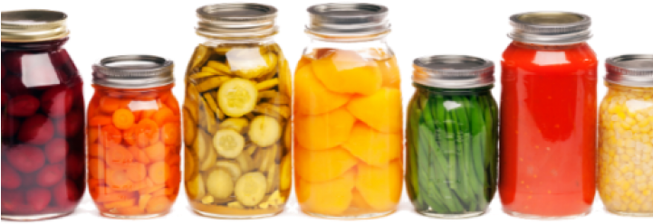 Canned Vegetables - Preserved Canning In Food (720x480), Png Download