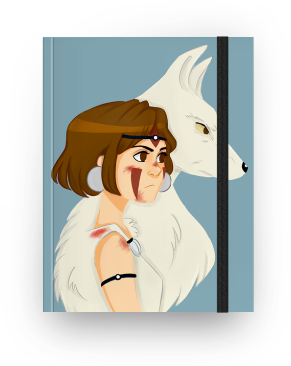 Caderno Mononoke Hime - Cartoon (800x800), Png Download