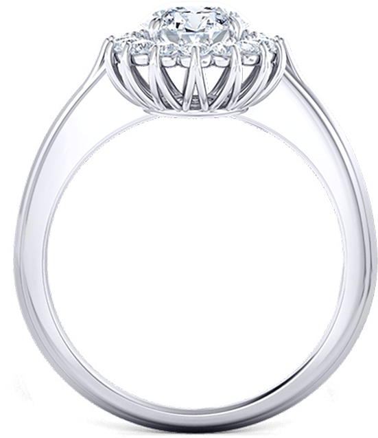 Di Prong Halo - Pre-engagement Ring (1000x750), Png Download